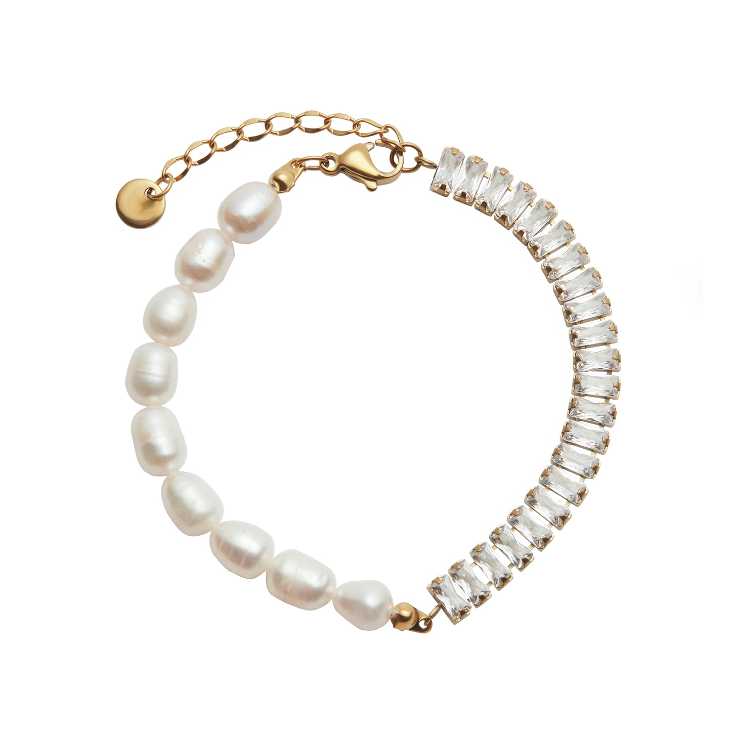 Stainless Steel Cubic Zircon Bracelet