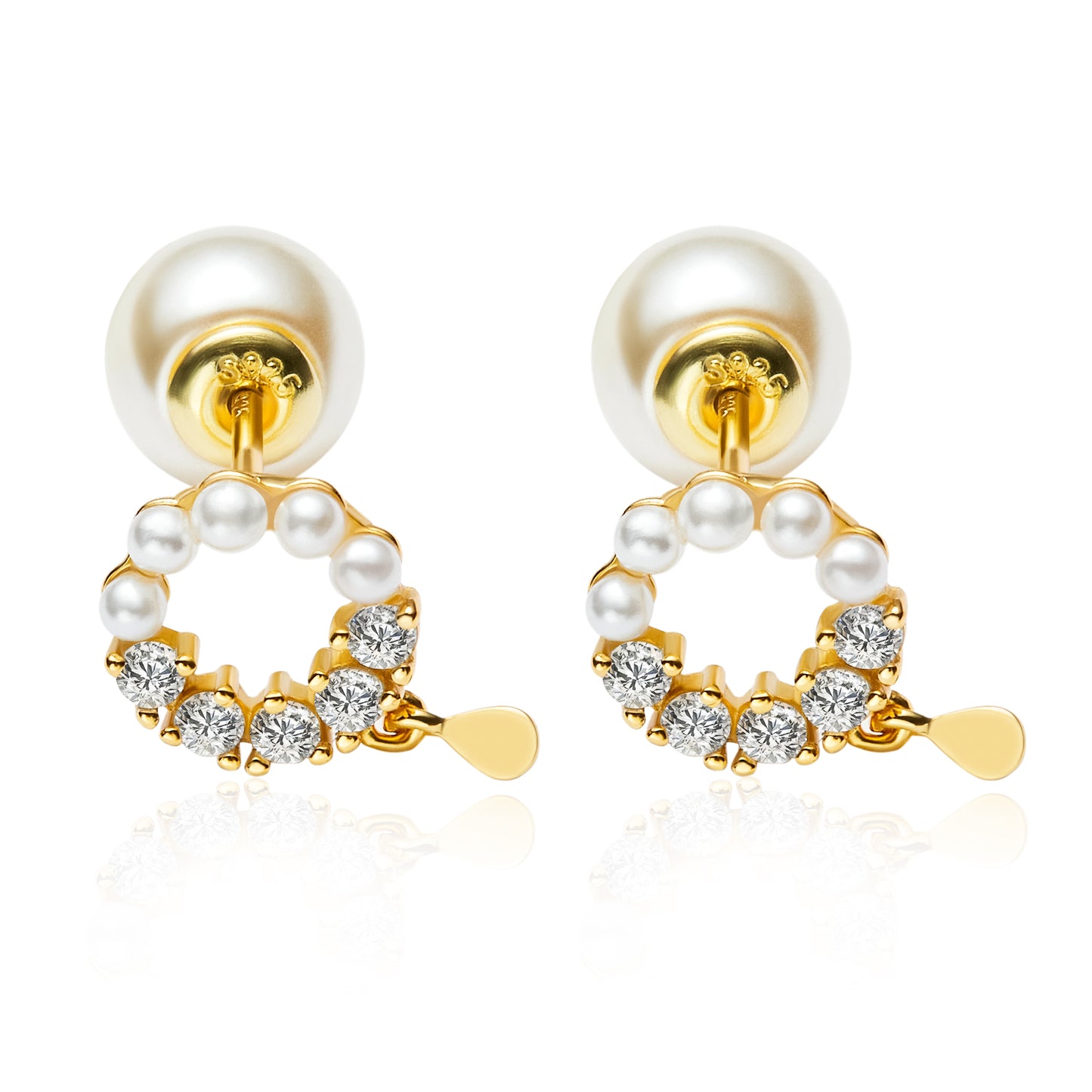 Simulated Pearl Stud Earrings