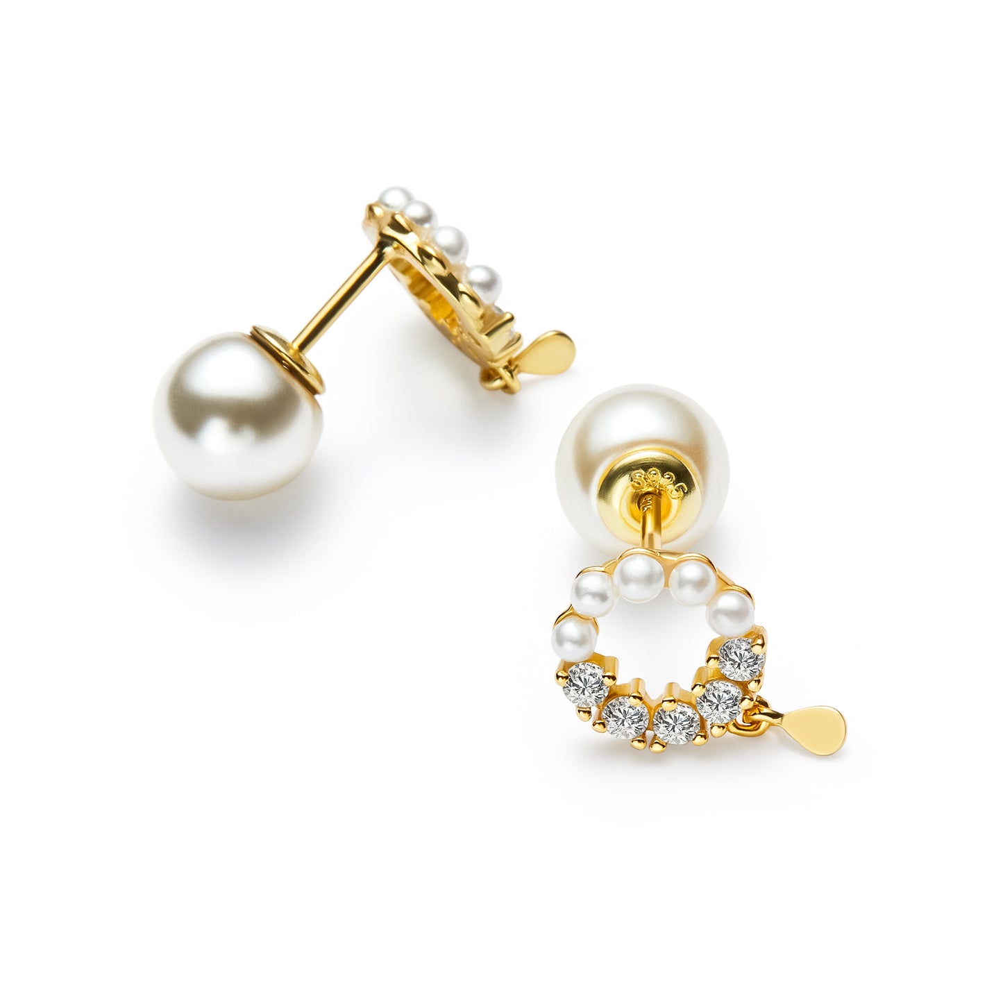 Simulated Pearl Stud Earrings