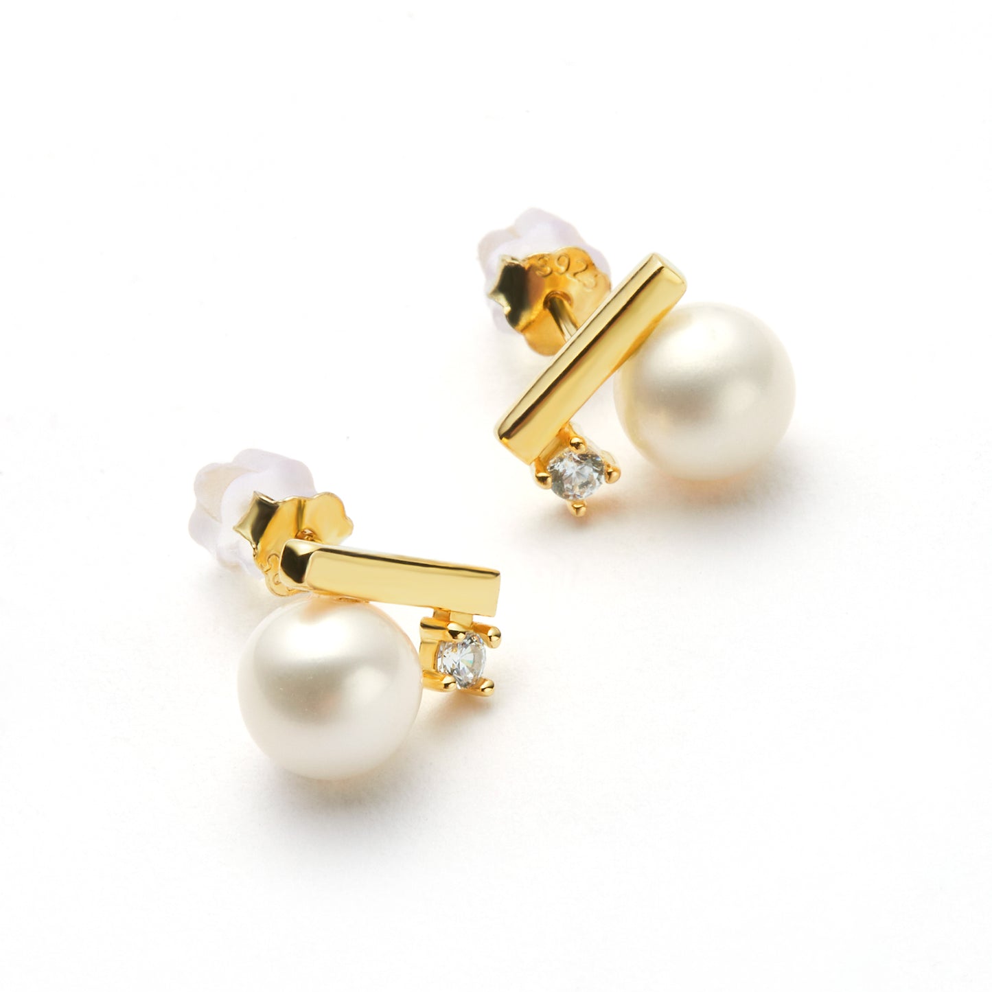 Simulated Pearl Stud Earrings