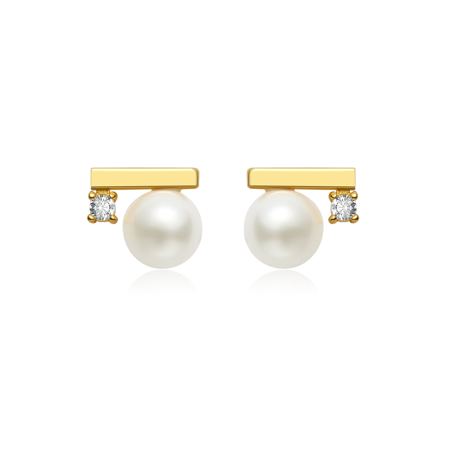 Simulated Pearl Stud Earrings