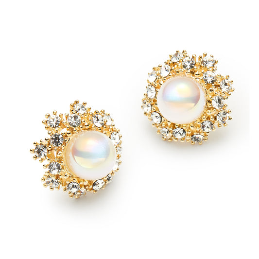 Simulated Pearl Stud Earrings