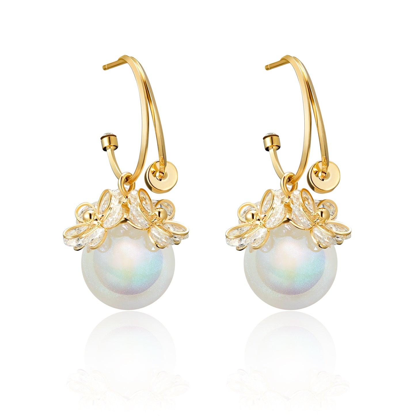 Simulated Pearl Drop Dangle Earrings