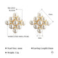 Square Simulated Pearl Stud Earrings