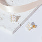 Square Simulated Pearl Stud Earrings