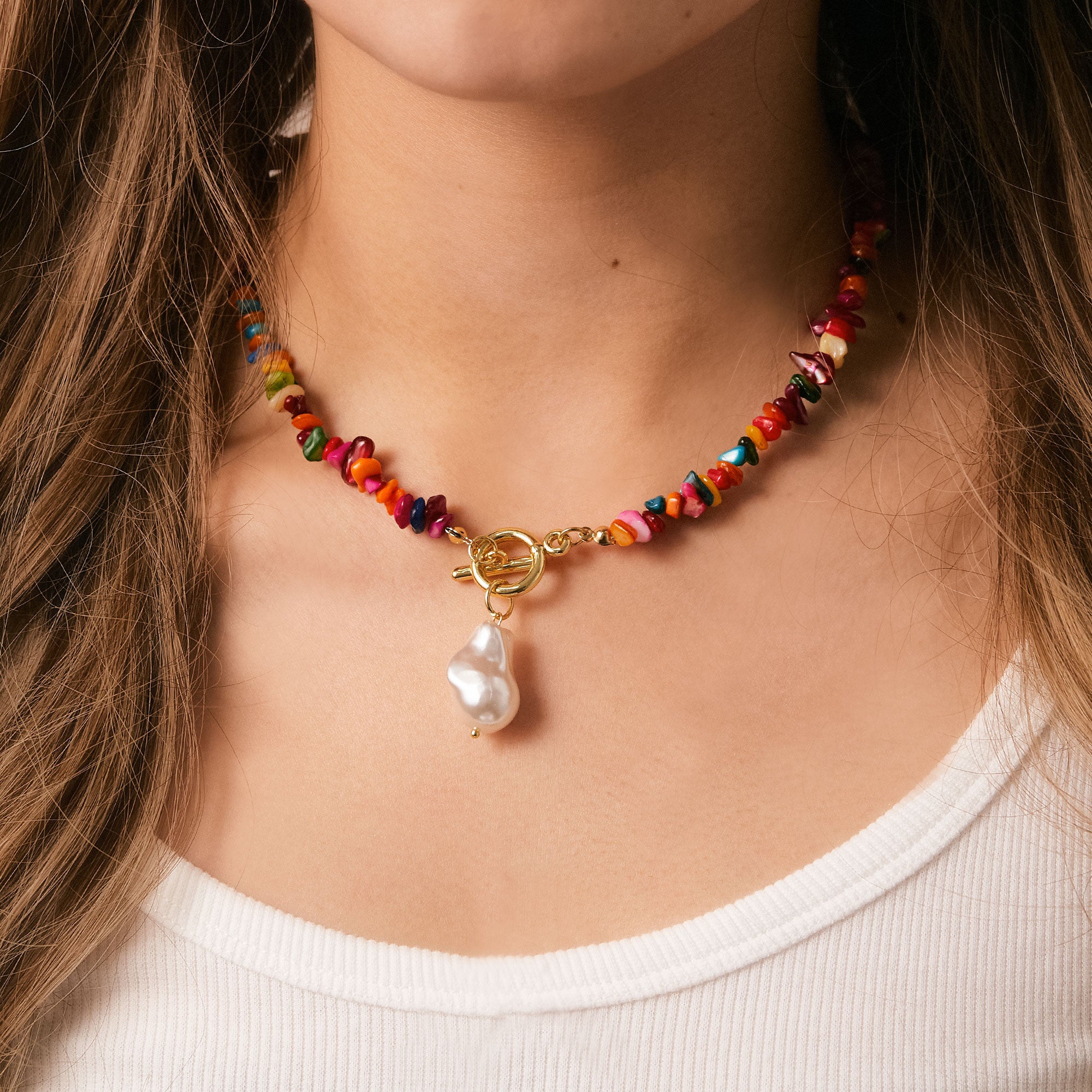 Multi-color Cubic Zirconia Earrings Necklace Set – Prêt-à-Festive