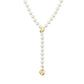 Idokawa 8MM Round Simulated Shell Pearl Strand Layered Necklace for Women, Dainty Multiple Strands Long Necklace for Party, Vintage Costume Jewelry