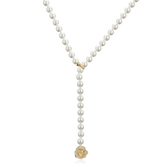 Round Simulated Pearl String Layered Necklace