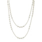 Layered White Faux Pearl Necklace – Elegant Statement Piece for Any Occasion
