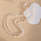 Layered White Faux Pearl Necklace – Elegant Statement Piece for Any Occasion