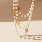 Idokawa Faux Pearl Necklace for Women Chunky Pearl Necklaces for Women White Pearl Beaded Necklace Pearl Statement Necklace Adjustable Big Pearl Necklace Wedding Party Jewelry