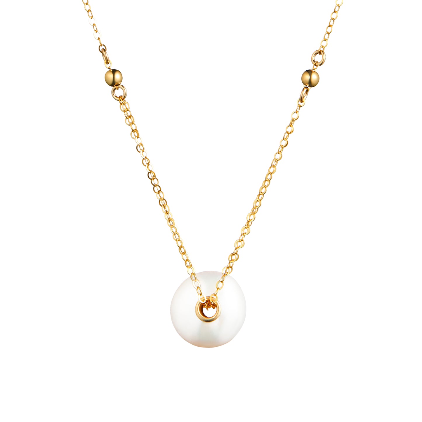 Baroque Simulated Pearl Pendant Necklace