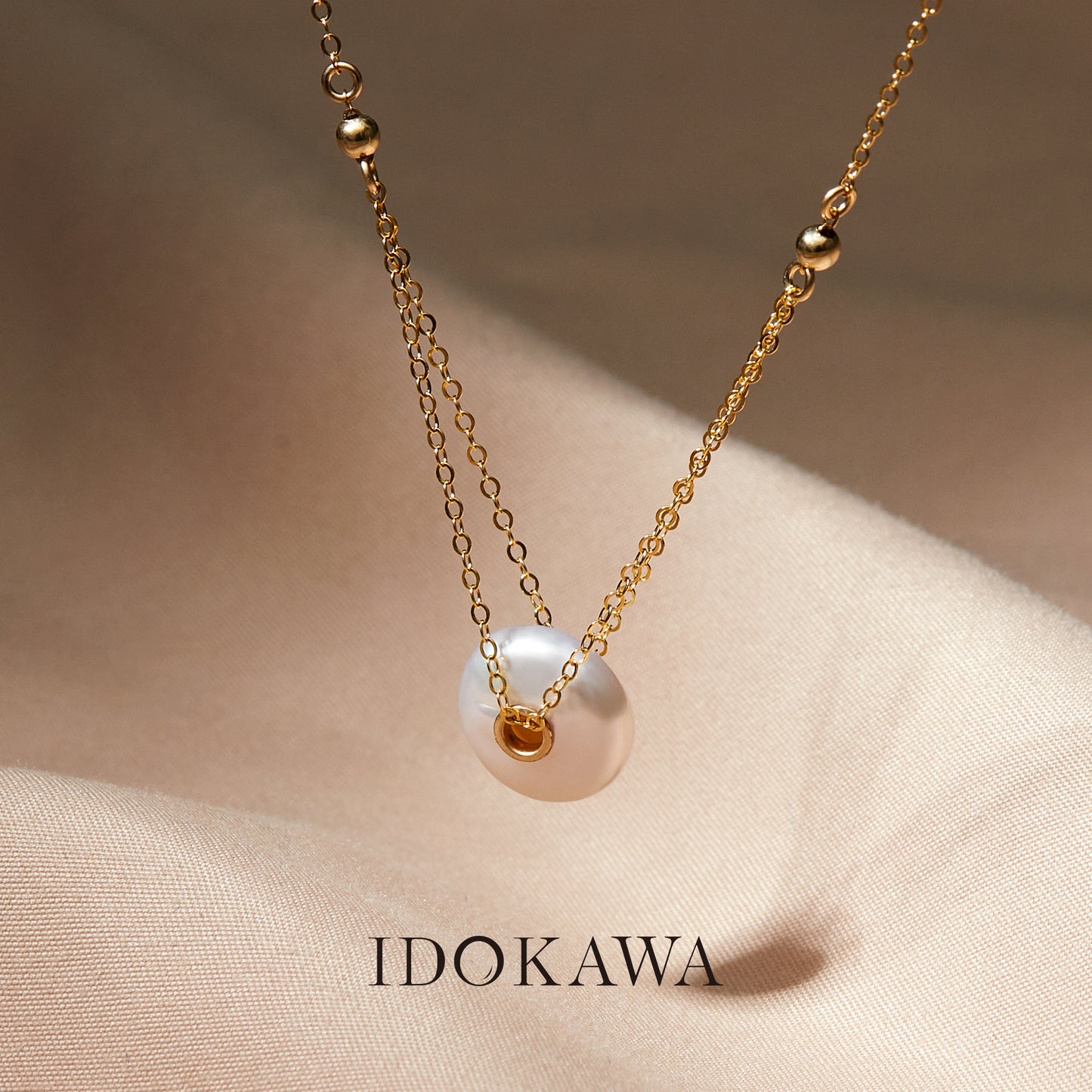 Baroque Simulated Pearl Pendant Necklace