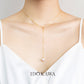 Y-Style Pendant Simulated Pearl Necklace
