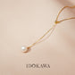 Y-Style Pendant Simulated Pearl Necklace